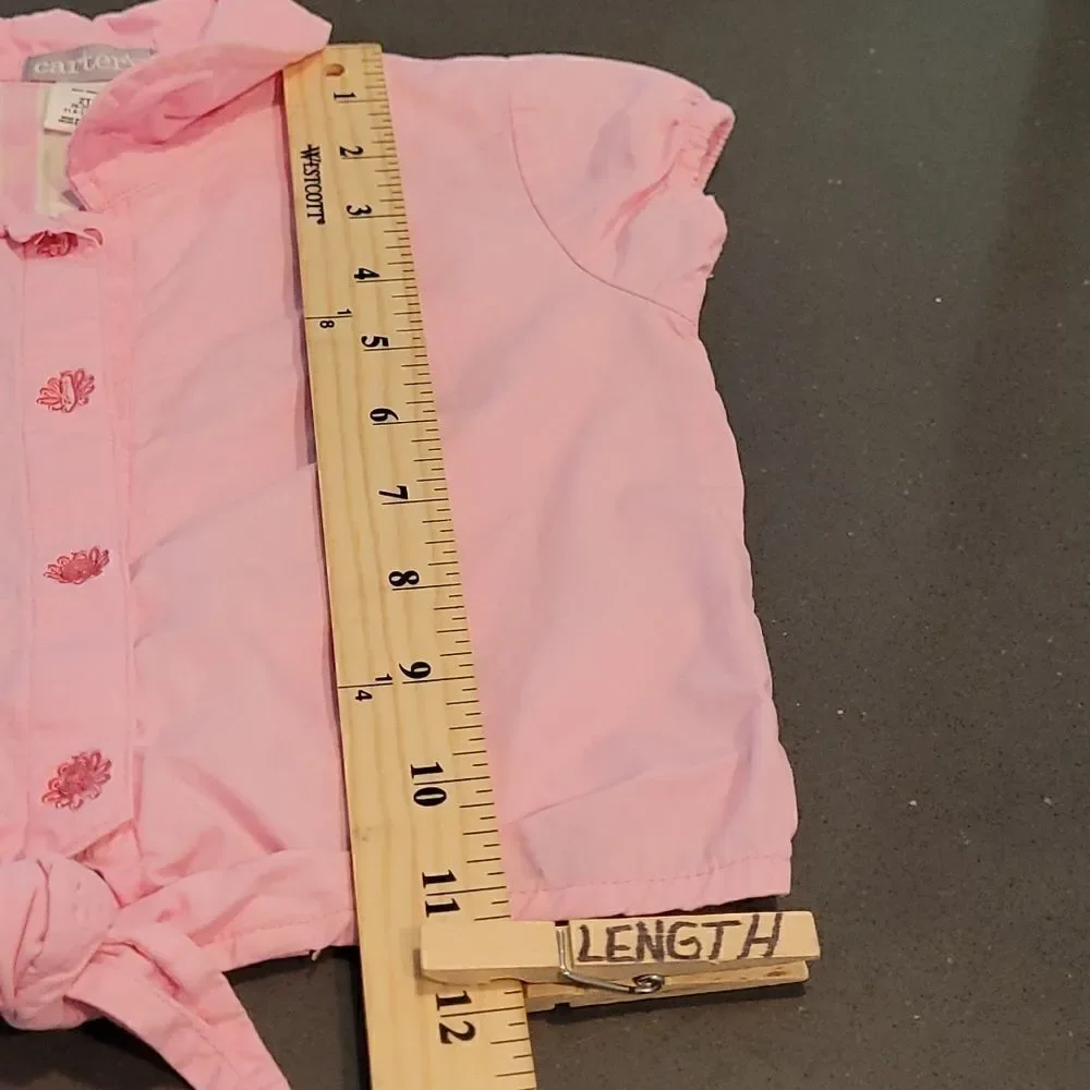 Carter's tie front 2T pink blouse/top